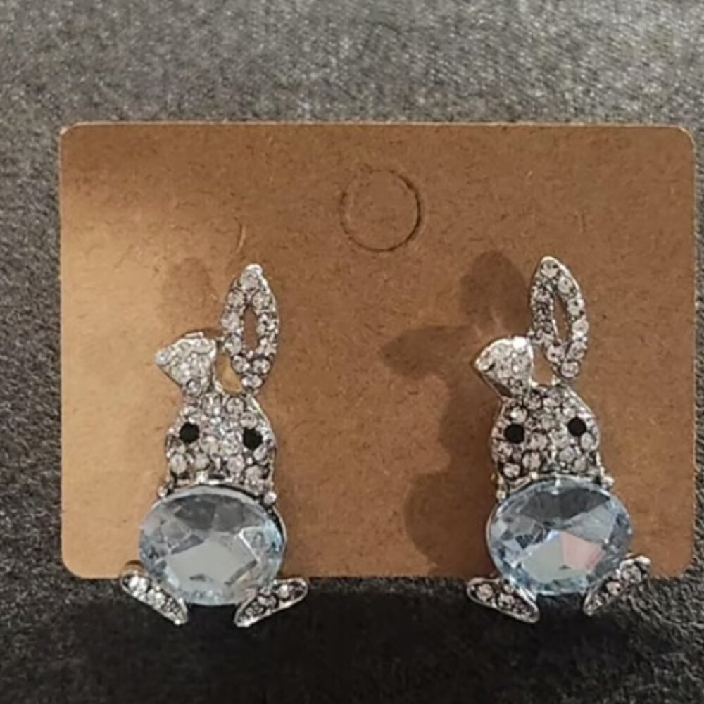 Alice In Wonderland White Rabbit Earrings